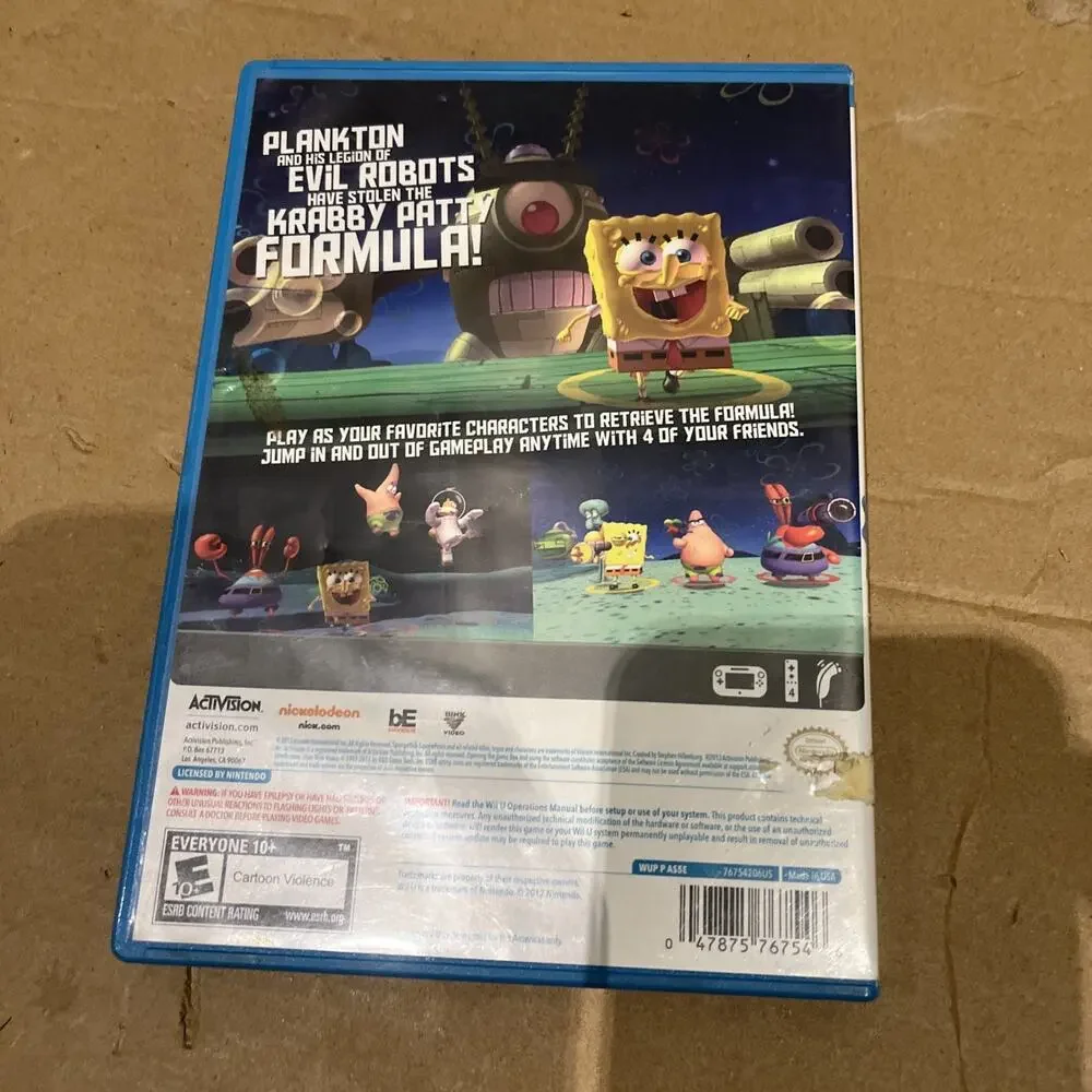 SpongeBob SquarePants Planktons Robotic Revenge (Nintendo Wii U) Complete